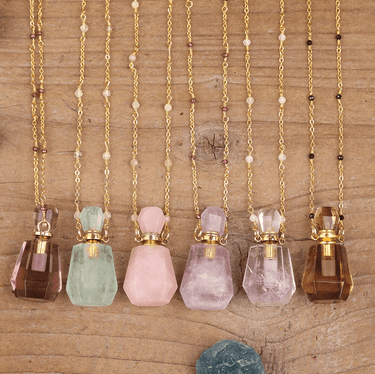 Soothing Essential Oil Natural Stone Perfume Necklace - 6 Stone Choices